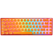 Soda Orange 65% Mechanical Wireless Gaming Keyboard, Transparent Gasket, RGB - Clicky