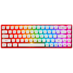 Soda Red 65% Mechanical Wireless Gaming Keyboard, Transparent Gasket, RGB - Linear