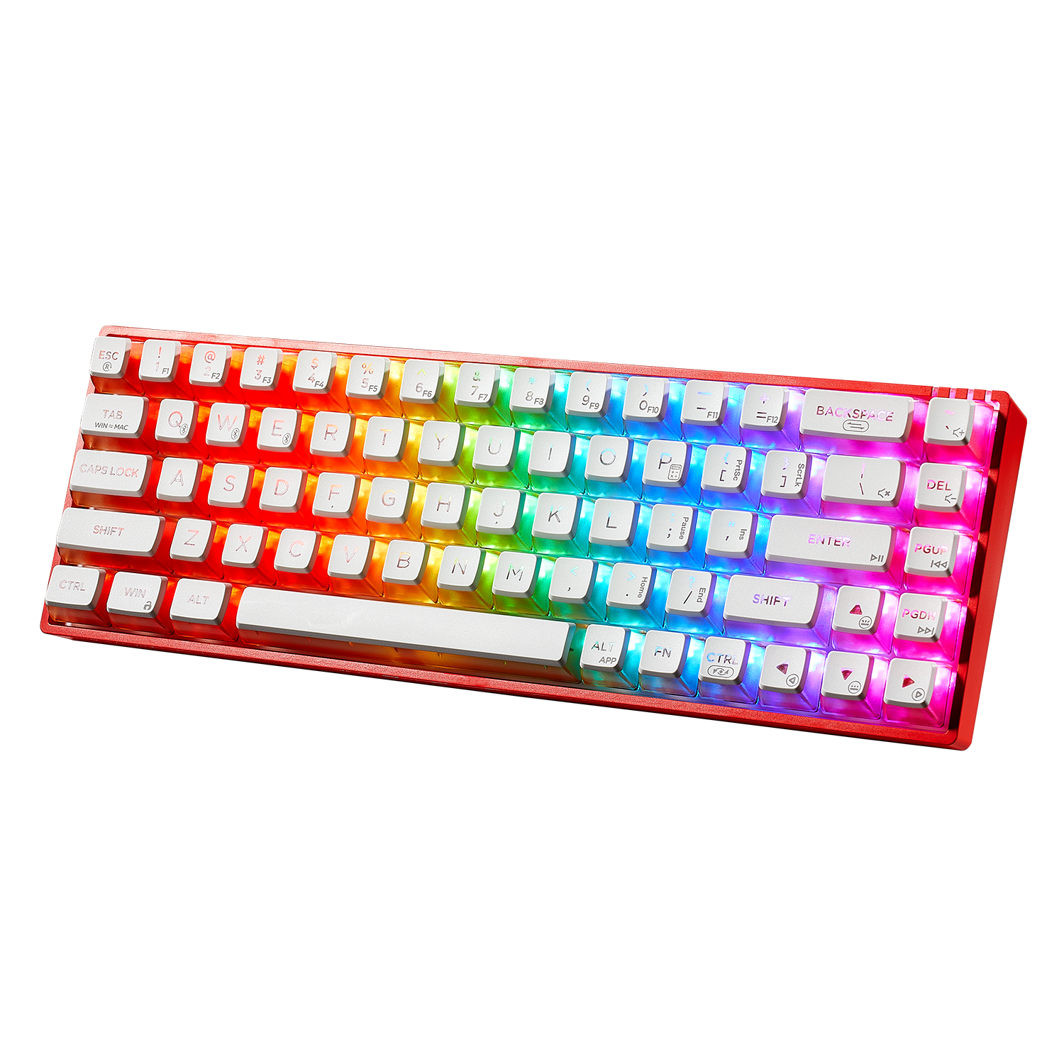 Soda Red 65% Mechanical Wireless Gaming Keyboard, Transparent Gasket, RGB - Linear-2