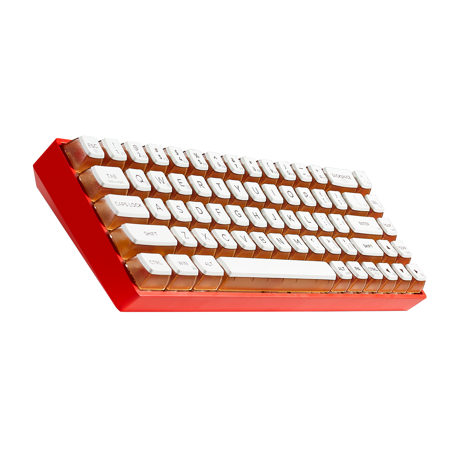 Soda Red 65% Mechanical Wireless Gaming Keyboard, Transparent Gasket, RGB - Linear-4