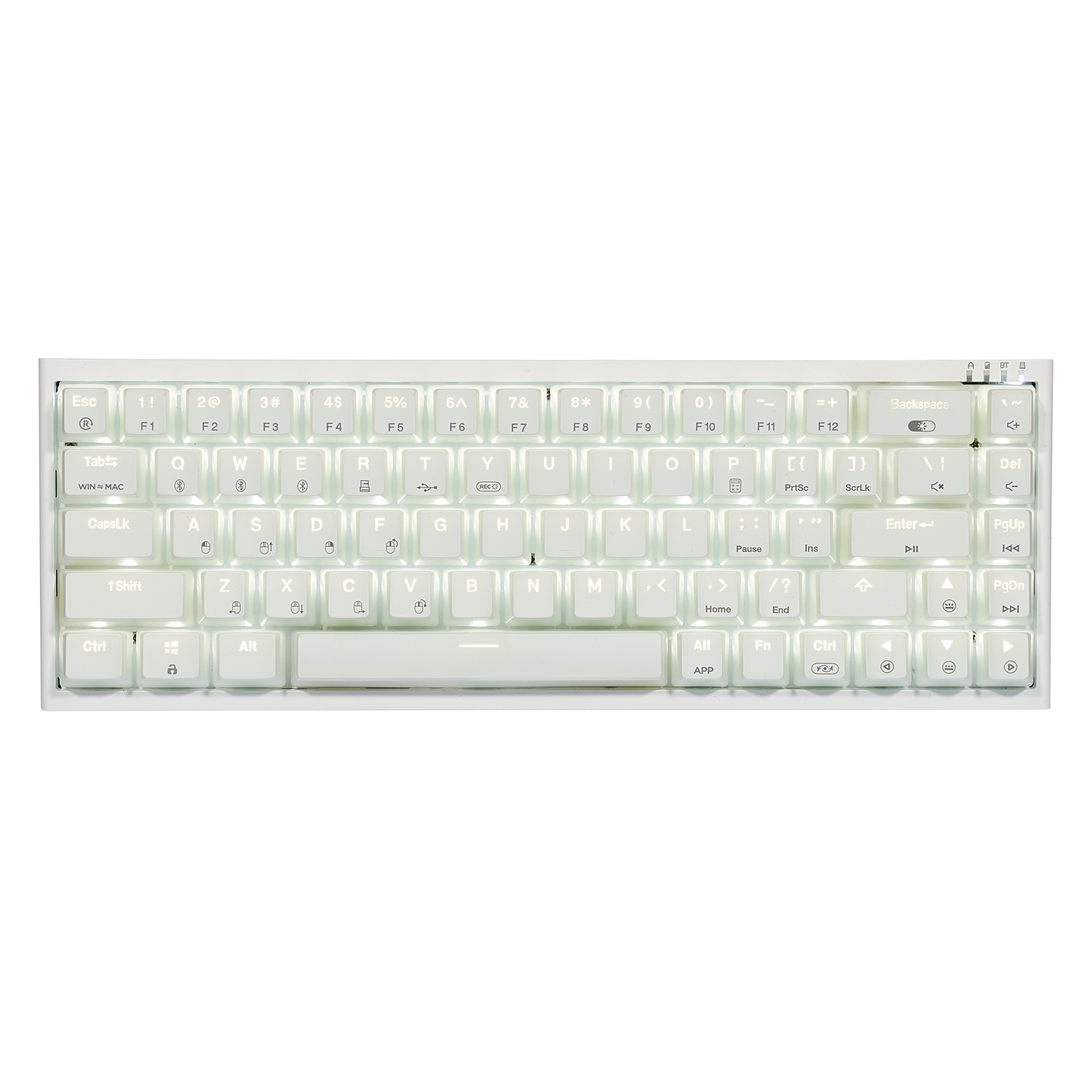 PowerBlade X1 Pro Wireless 65% Mechanical Keyboard, PBT-White Pudding Color Without Wrist Rest