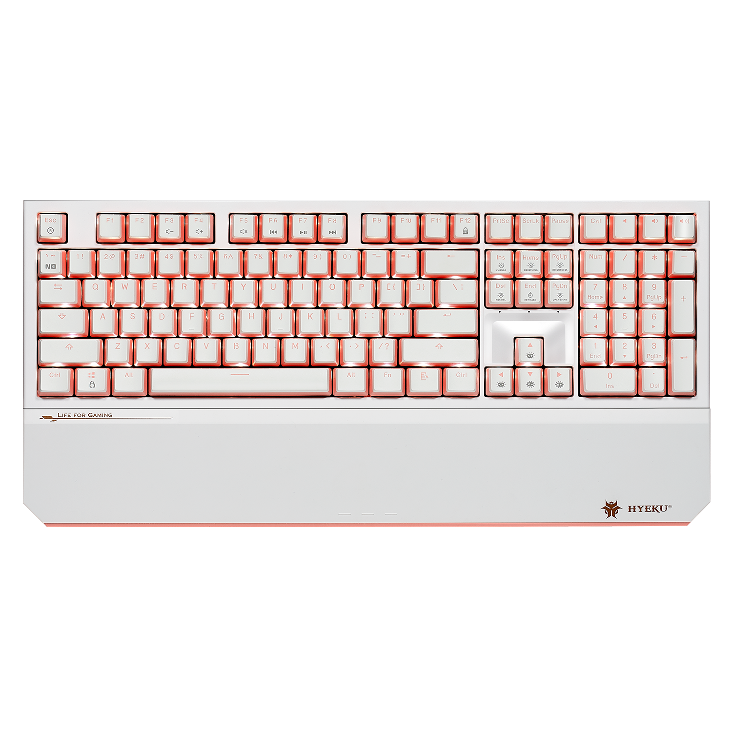 PowerBlade X5 Pro Wireless Hot-Swappable Mechanical Keyboard-White & Pink