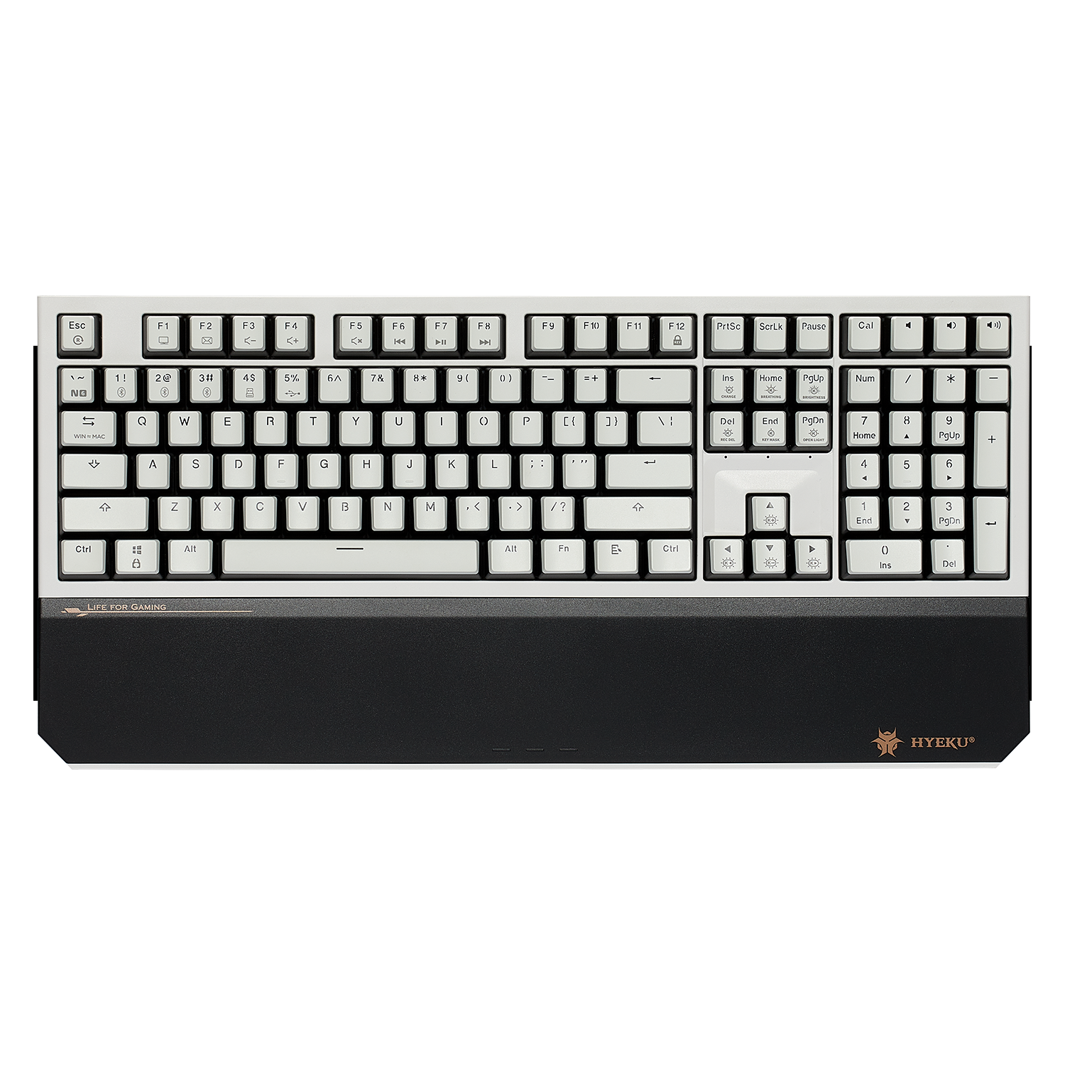 PowerBlade X5 Pro Wireless Hot-Swappable Mechanical Keyboard-White & Black