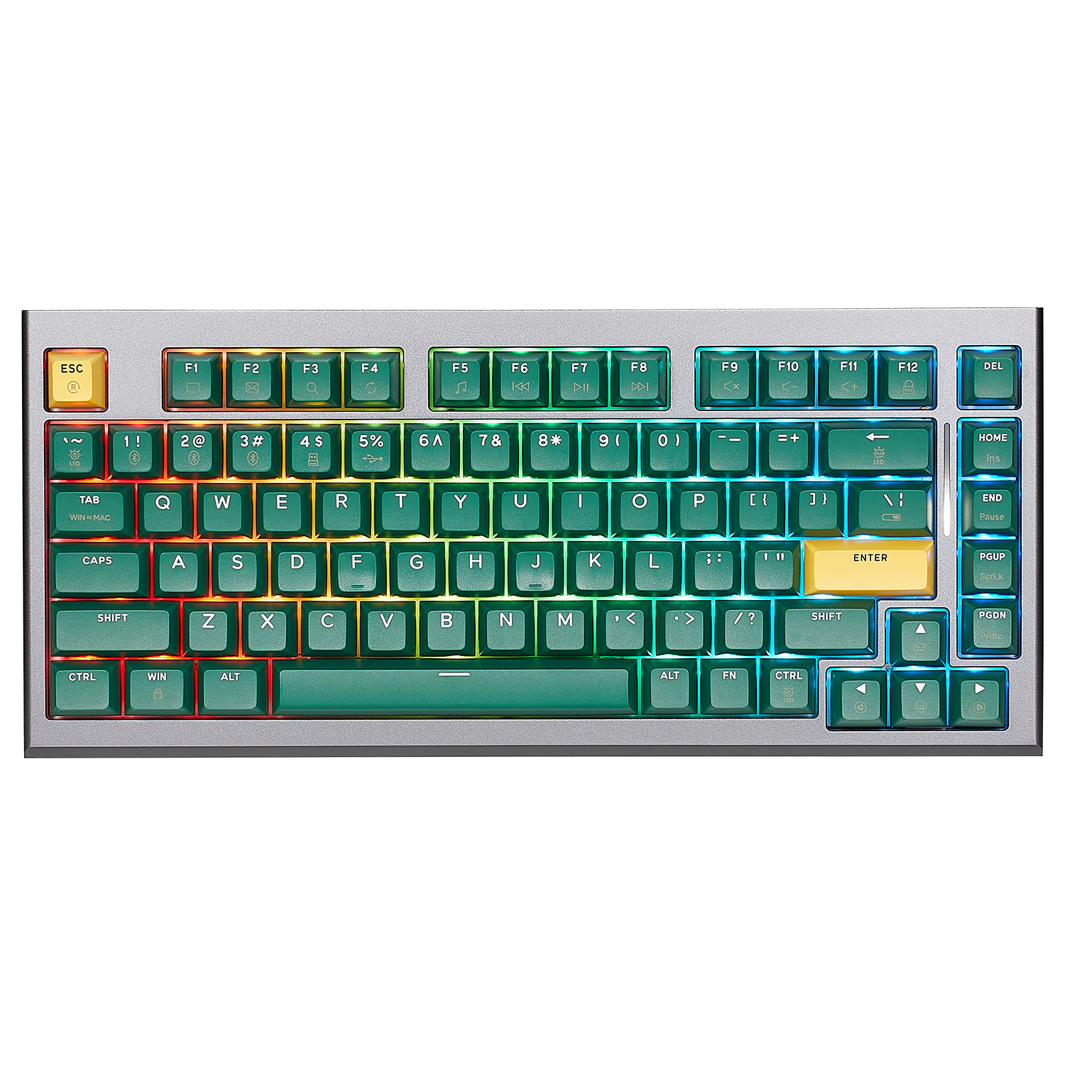 Teclado mecânico sem fio Synergy Z2 75% RGB TKL Thock