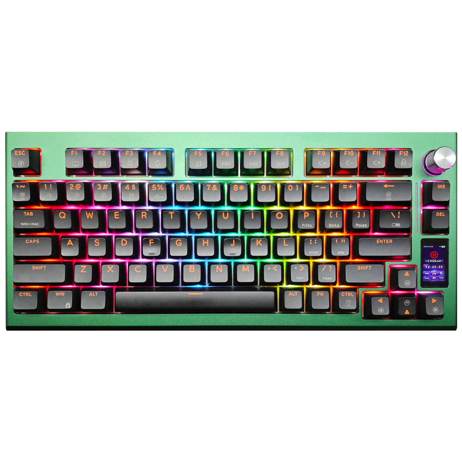 Teclado mecânico sem fio Synergy Z2 Pro 75% RGB compacto TKL Thock