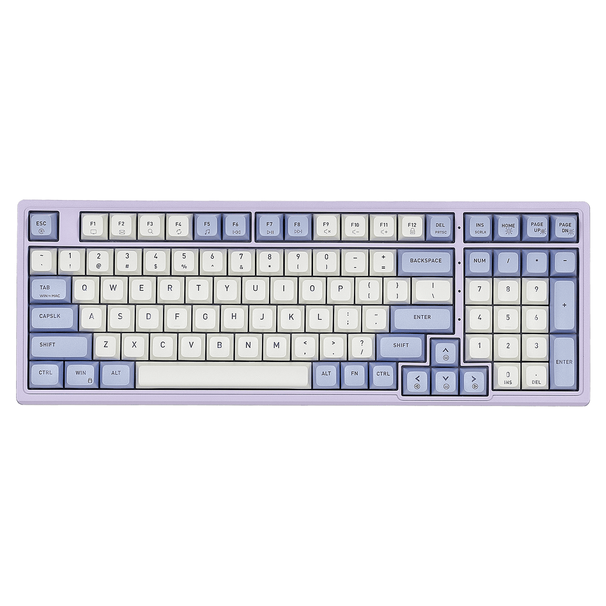 Purple Rain M4 99-Key Creamy Mechanical Keyboard for Typists | Hexgears