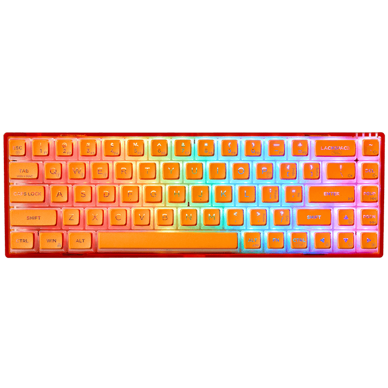 Soda Orange 68 Key Mechanical Keyboard - RGB, Wireless, Clicky | Hexgears